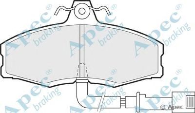 APEC BRAKING pad386 -  Комплект тормозных колодок, дисковый тормоз